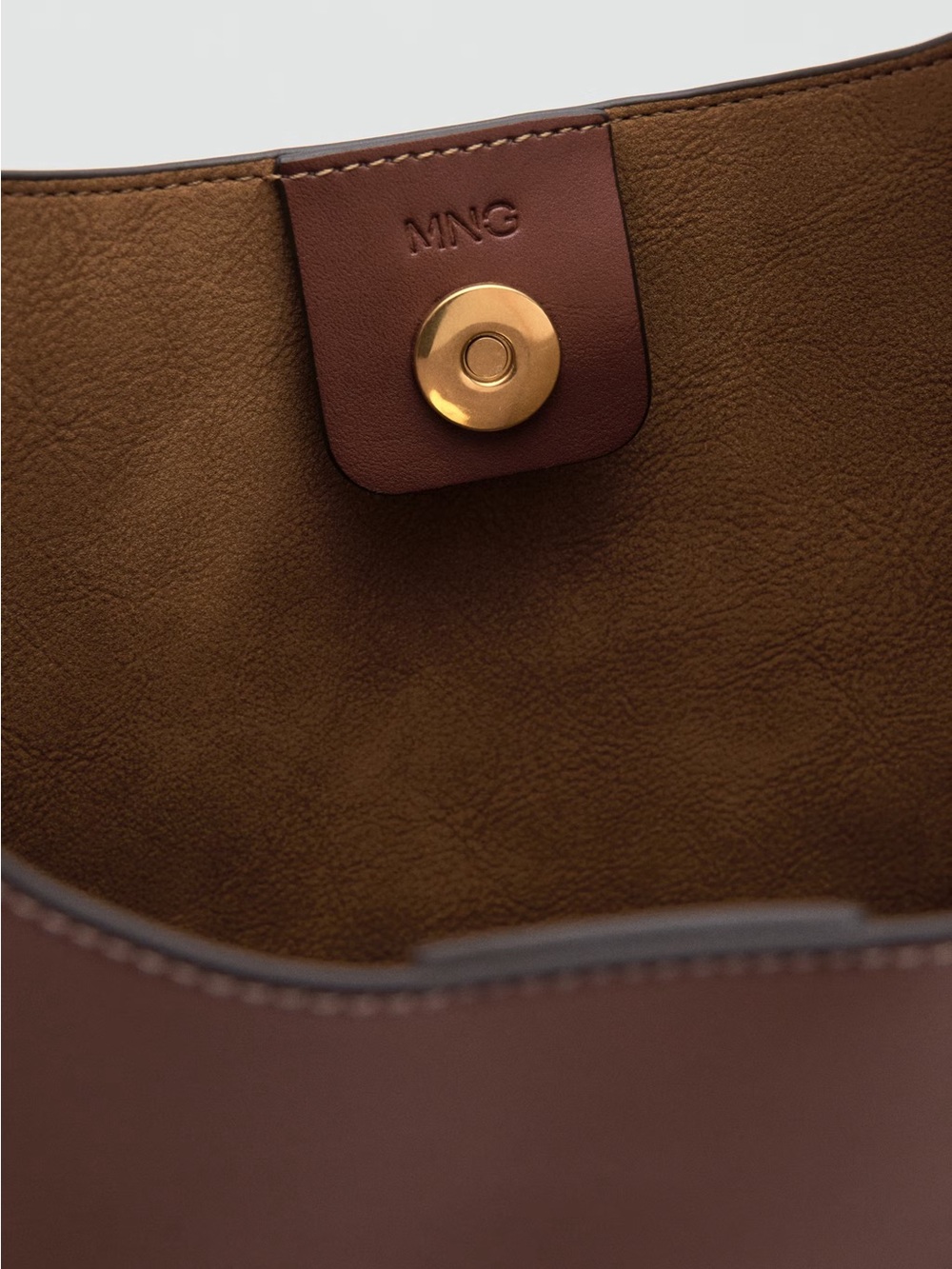 Mango Large Oval Shoulder Bag in Brown - Picture 7 of 11